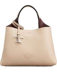 Tod's - Logo-Pendant Top Handle Bag - Lyst