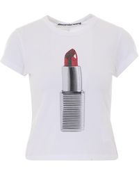 Alexander Wang - Lip-Stick-Print T-Shirt - Lyst