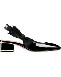 Dior - Christian Bow Detailed Slingback Pumps - Lyst