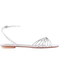 Aquazzura - Solid Color Leather Flats - Lyst