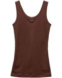 Prada - Logo Jersey Tank Top - Lyst