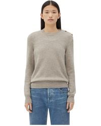 Bottega Veneta - Cashmere Sweater With Knot Buttons - Lyst