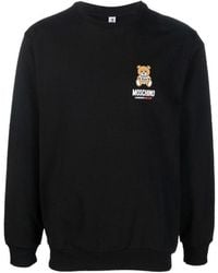 Moschino - Teddy Bear-Print Crew Neck Sweatshirt - Lyst