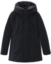 Woolrich - Logo-Patch Zip-Up Padded Coat - Lyst