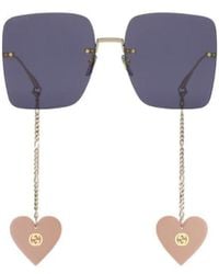 Gucci - Eyewear Interlocking G Logo Square Frame Sunglasses - Lyst