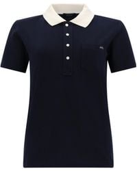 A.P.C. - Contrast Collar Polo T-Shirt - Lyst