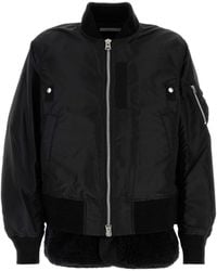 Sacai - Buttoned Long-Sleeved Bomber Jacket - Lyst
