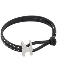 Celine - Triomphe Stud Clasp Bracelet - Lyst