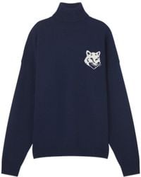 Maison Kitsuné - Maison Kitsuné Roll-Neck Fox Head Intarsia Knit Jumper - Lyst