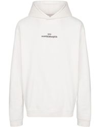 Maison Margiela - Logo Embroidered Hoodie - Lyst