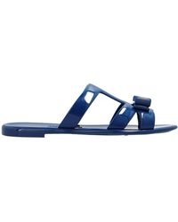 Ferragamo - Logo Slippers - Lyst