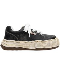 Maison Mihara Yasuhiro - Oliver Og Shrink Leather Low-Top Sneakers - Lyst