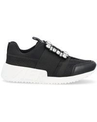 Roger Vivier - Viv' Go Rhinestone Buckle Sneakers - Lyst