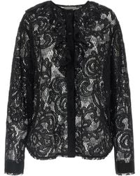 Nude - Ruffled Floral-Lace Shirt - Lyst