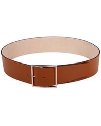 Max Mara - Square-Buckle Leather Belt - Lyst
