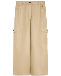 Weekend by Maxmara - Finale Linen Cargo-Pocket Trousers - Lyst