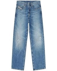 DIESEL - 2001 D-Macro Relaxed-Fit Distressed-Details Denim Jeans - Lyst