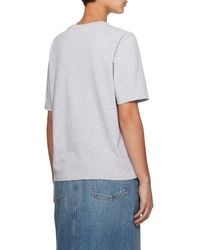 Maison Kitsuné - Maison Kitsuné Logo Embroidered Crewneck T-Shirt - Lyst
