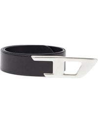 DIESEL - B-D Logo 2.0 Leather Belt - Lyst