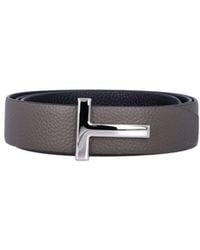 Tom Ford - Reversible T-Buckle Leather Belt - Lyst