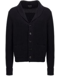 Tom Ford - Ribbed-Knit Shawl Cardigan - Lyst