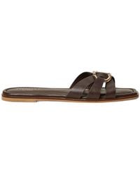 Twinset - Logo Buckle Slip-On Sandals - Lyst