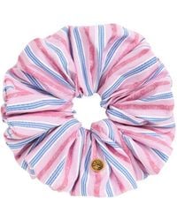 Etro - Cotton Jacquard Scrunchie With Fil Coupé Stripes - Lyst
