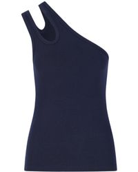 REMAIN Birger - Fine-Rib One-Shoulder Vest - Lyst