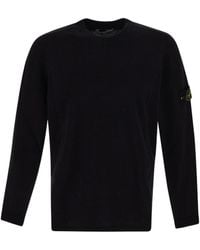 Stone Island - Logo Patch Crewneck Jumper - Lyst