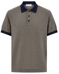 Ferragamo - Short Sleeve Micro Check Polo - Lyst