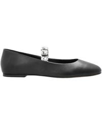 Casadei - Crystal-Embellished Ballet Flat Shoes - Lyst