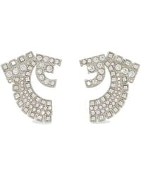 Ferragamo - Ferragamo Deconstructed Gancio Stud Embellished Earrings - Lyst