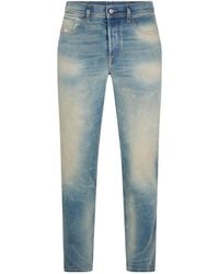 DIESEL - Solid Color Tapered Jeans - Lyst