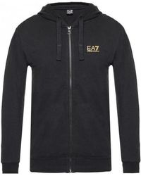EA7 - Printed Logo Hoodie - Lyst