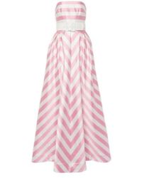 Rebecca Vallance - Jocelyn Striped Satin Gown - Lyst