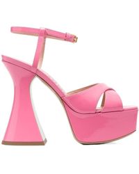 Moschino - Crossover Strapped Platform Sandals - Lyst