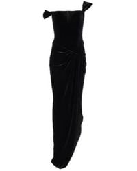 Alex Perry - Asymmetric Velvet Bustier Gown - Lyst