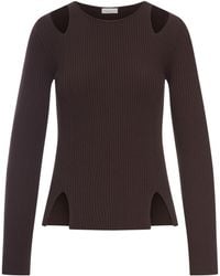 Roberto Collina - Ribbed Cut-Out Sweater - Lyst