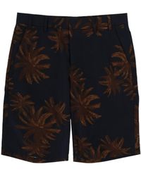 Vince - Palm Print Bermuda Shorts - Lyst