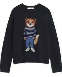 Maison Kitsuné - Maison Kitsuné Dressed Fox Intarsia Jumper - Lyst