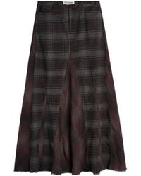 Our Legacy - Checked Maxi Skirt - Lyst