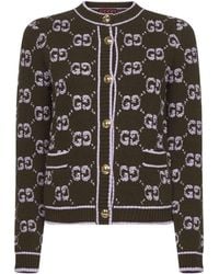 Gucci - Gg Jacquard Button-Up Cardigan - Lyst