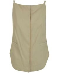 Loulou de Saison - Mihant Square-Neck Twill Top - Lyst