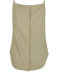 Loulou de Saison - Mihant Square-Neck Twill Top - Lyst