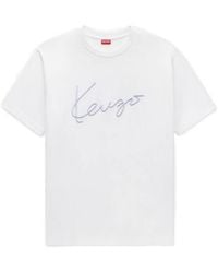 KENZO - Signature Embroidered T-Shirt - Lyst