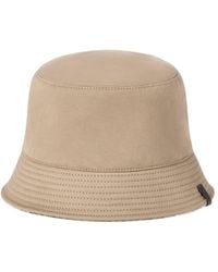 Brunello Cucinelli - Cotton, Linen And Virgin-Wool Reversible Bucket Hat With Monili - Lyst
