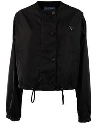 Prada - Re-Nylon Logo-Plaque Jacket - Lyst