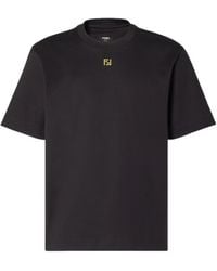 Fendi - Ff Embroidered Crewneck T-Shirt - Lyst