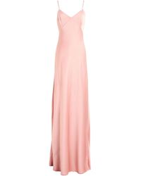 Max Mara - Sleeveless Solid Satin Dress - Lyst