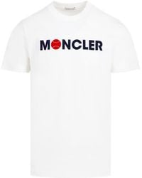Moncler - Logo Detailed Crew Neck T-Shirt - Lyst
